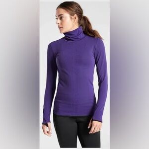 Athleta Purple Flurry Downslope Turtleneck